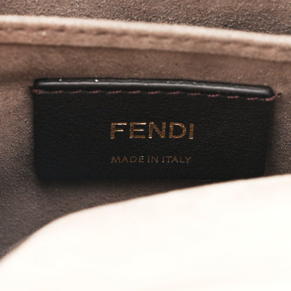 Fendi Vitello Grace Glazed Fabric FF 1974 Double F Shoulder Bag Caramello Mogano Panna 7 of 11