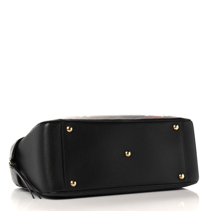 Gucci Calfskin Kingsnake Print Duffle Black 4 of 17