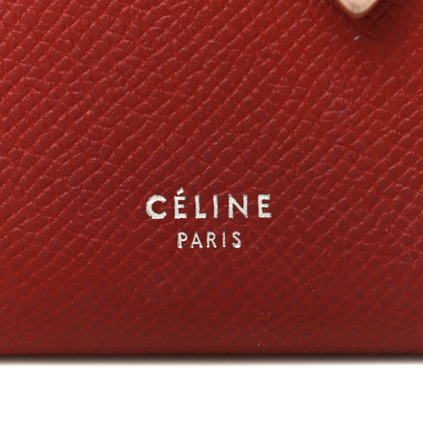 Grained Calfskin Medium Multifunction Strap Wallet Scarlet