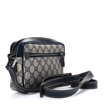 Gucci GG Supreme Monogram Web Small Shoulder Bag Navy 3 of 10