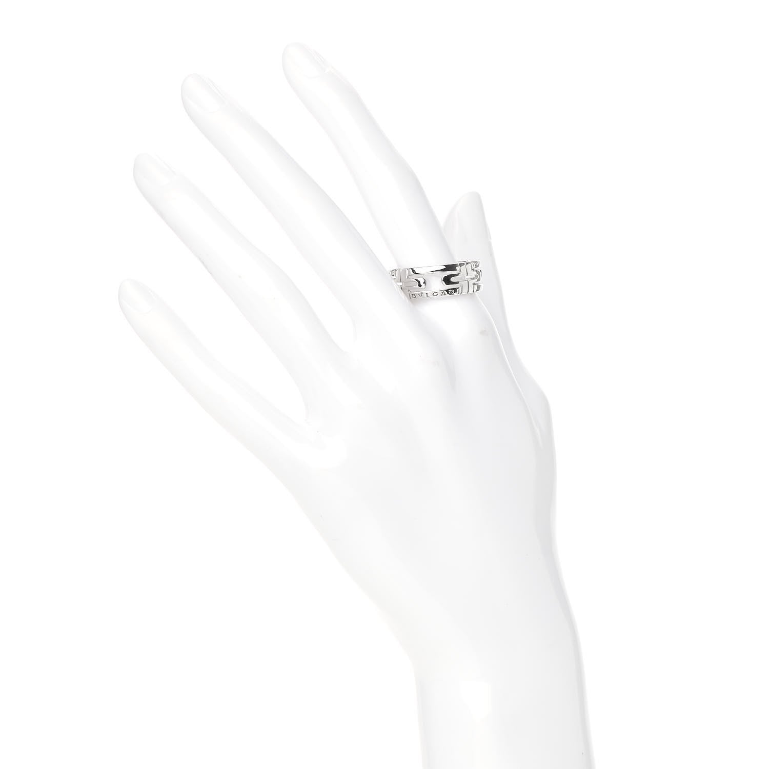 Bulgari 18K White Gold Parentesi Band Ring 59 8.75 2 of 6