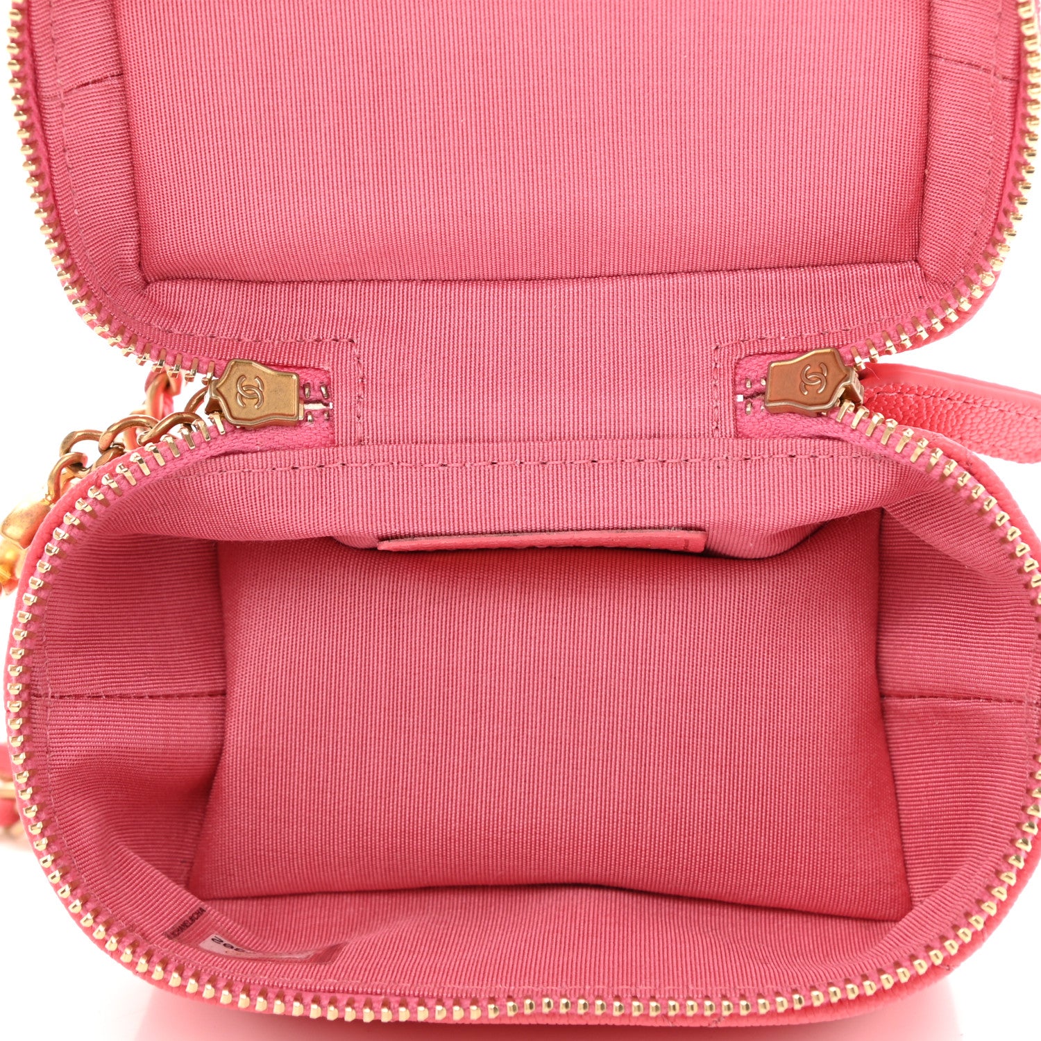 Chanel Caviar Quilted Mini Top Handle Vanity With Chain Pink 5 of 9