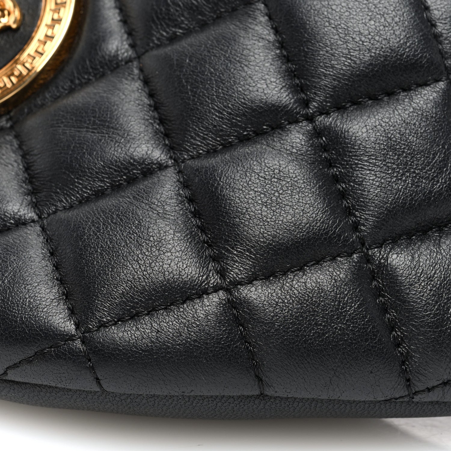 Versace Nappa Quilted Medusa Belt Bag Black 10 of 10