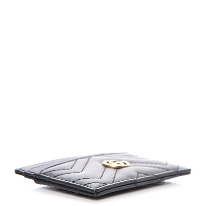 Gucci Calfskin Matelasse GG Marmont Card Holder Black 4 of 7