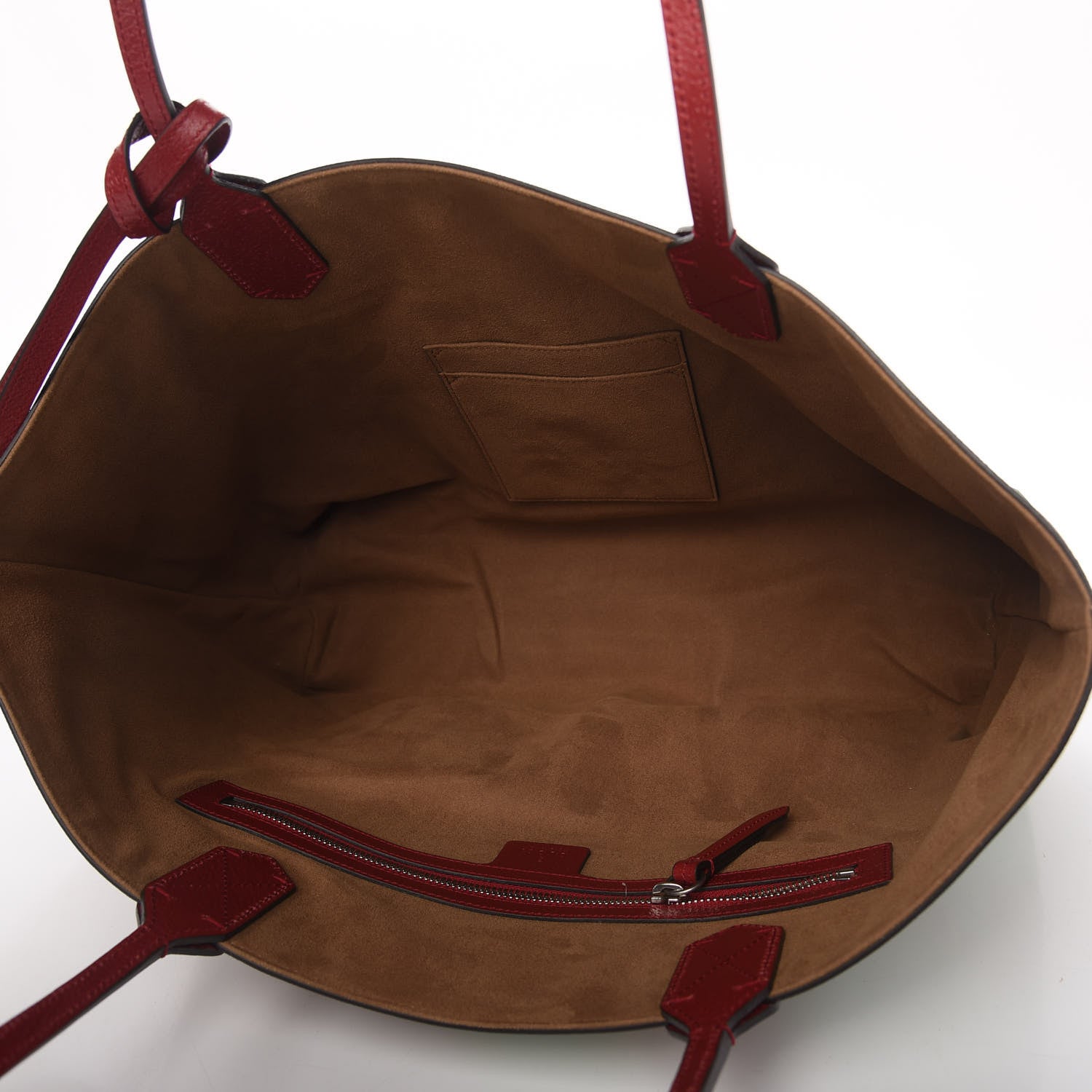 Gucci GG Supreme Monogram Tian Medium Shopping Tote Beige Multicolor Red 5 of 10