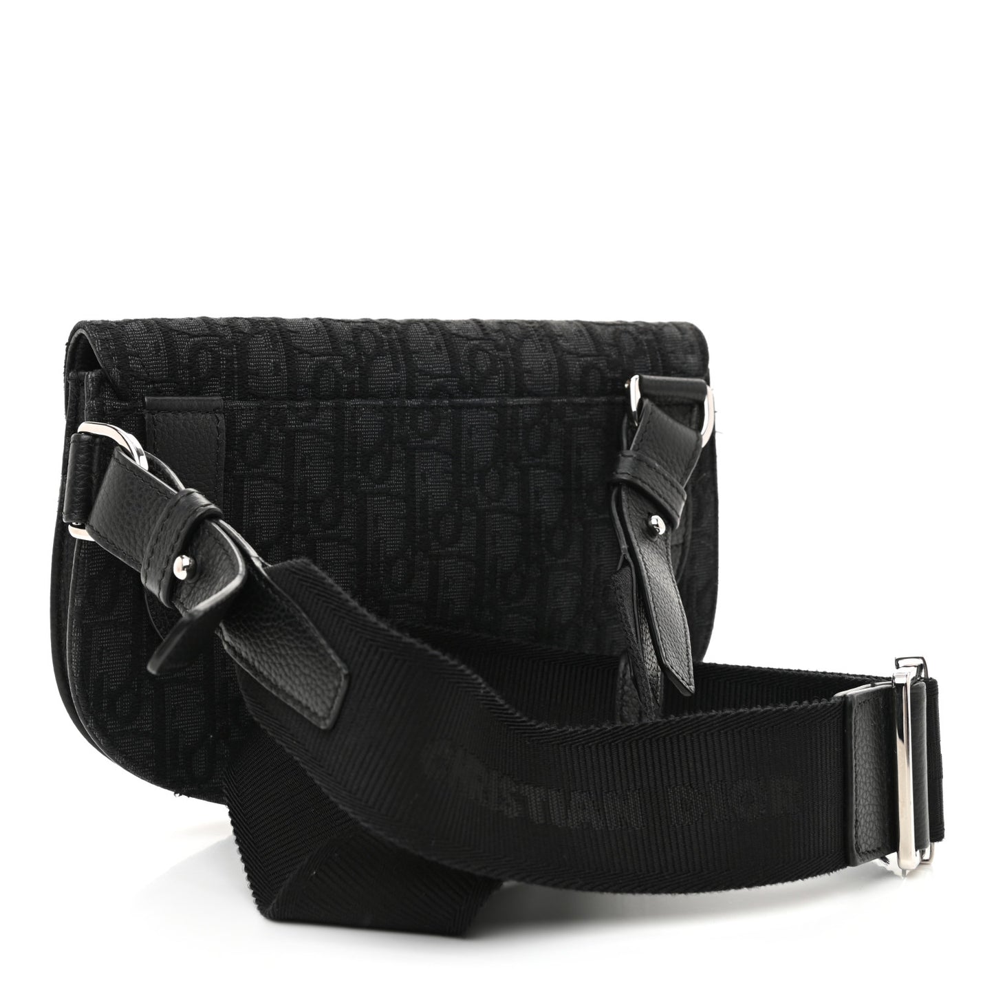 Oblique Saddle Messenger Pouch Blue Black