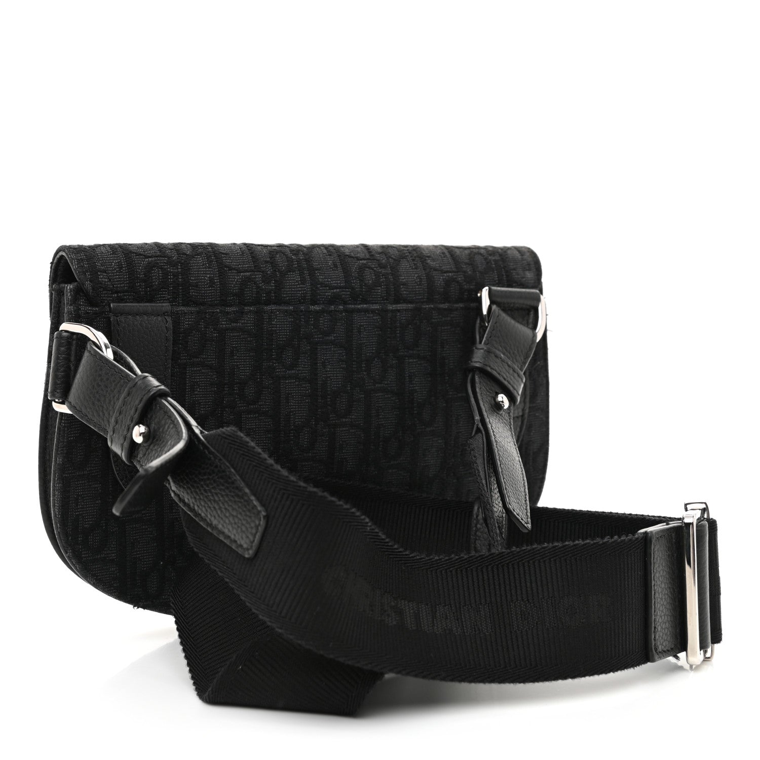 Christian Dior Oblique Saddle Messenger Pouch Blue Black 3 of 9
