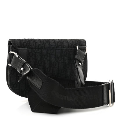Christian Dior Oblique Saddle Messenger Pouch Blue Black 3 of 9