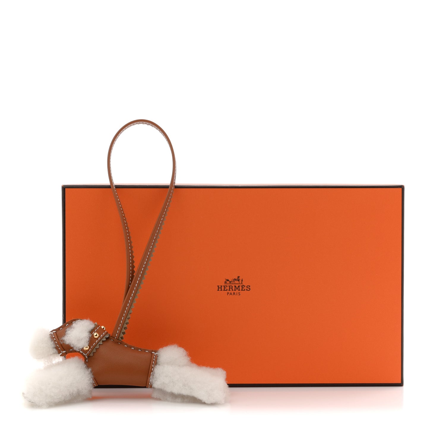 Milo Lambskin Epsom Shearling Budy Apic Charm Ecru Gold Poussiere