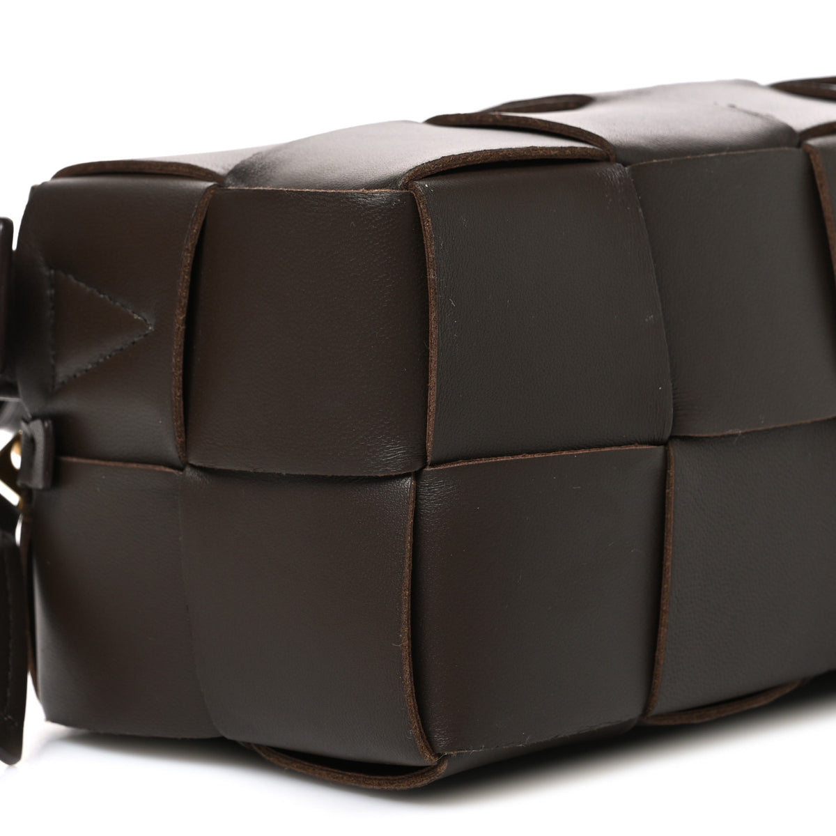 Lambskin Maxi Intrecciato Small Brick Cassette Bag Light Brown