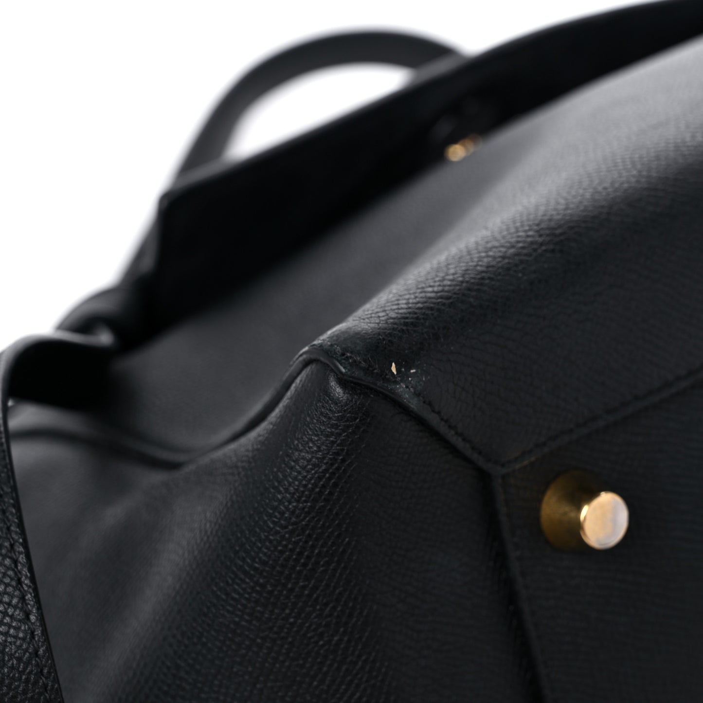 Grained Calfskin Small Belt Bag Black