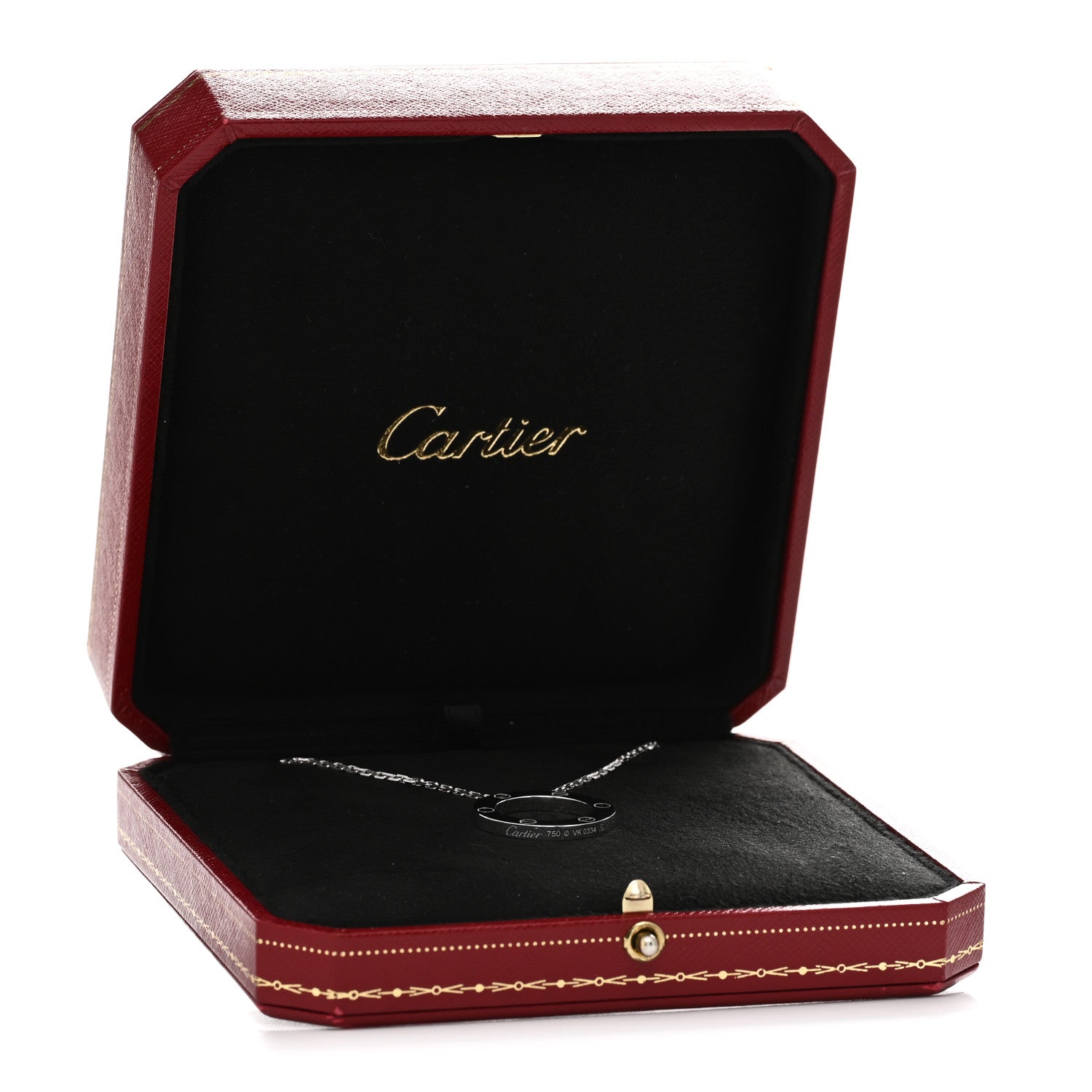 Cartier 18K White Gold LOVE Pendant Necklace 4 of 4