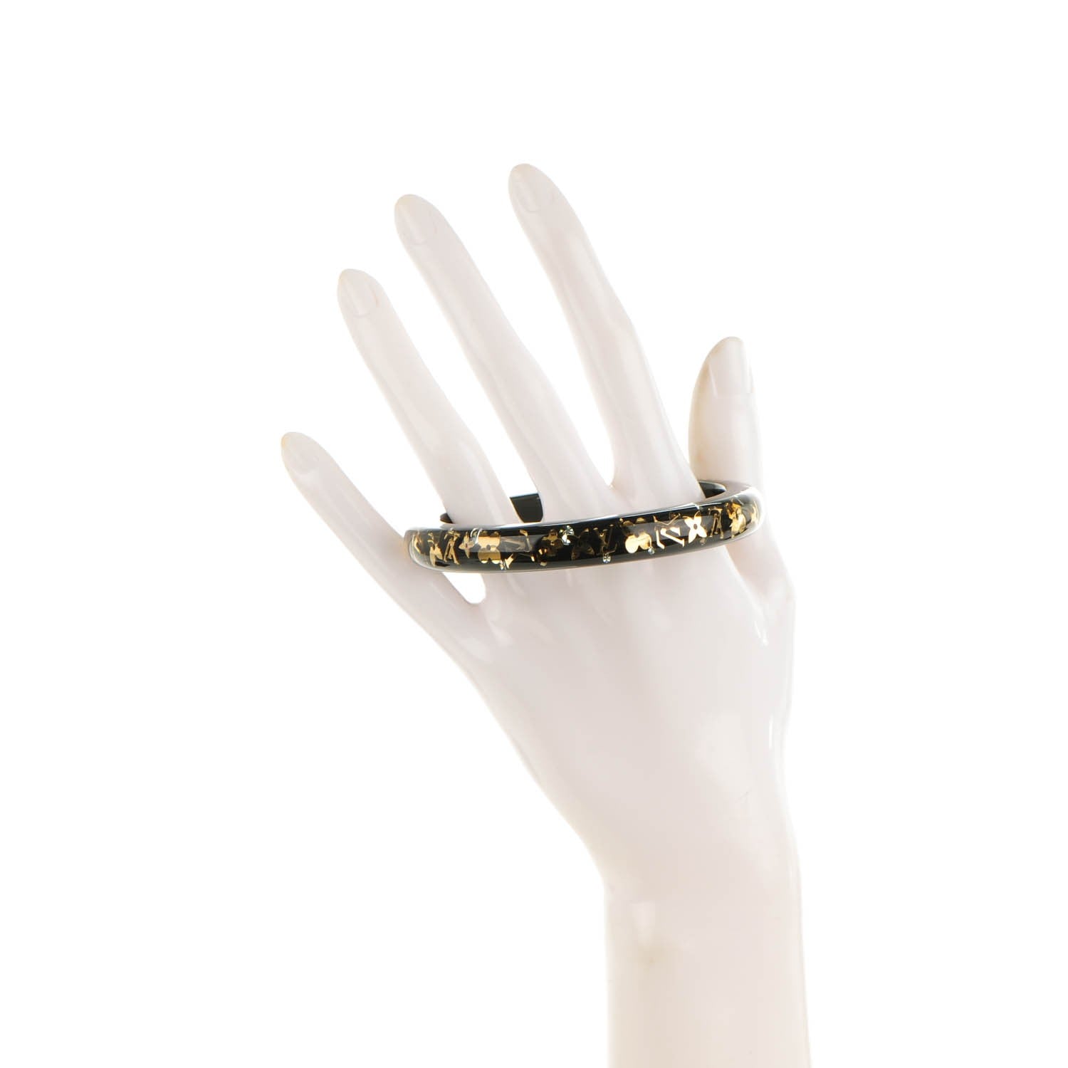 Louis Vuitton Resin Swarovski Medium Inclusion Bracelet PM Black 2 of 2