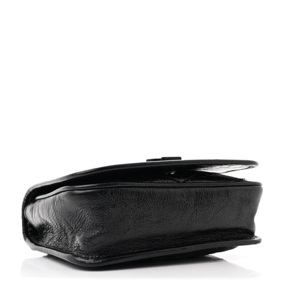 Saint Laurent Crinkled Calfskin Matelasse Monogram Niki Chain Wallet Black 4 of 11