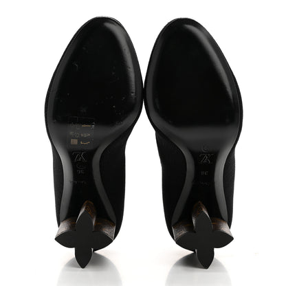 Louis Vuitton Monogram Stretch Fabric Silhouette Ankle Boots 36 Black 5 of 7