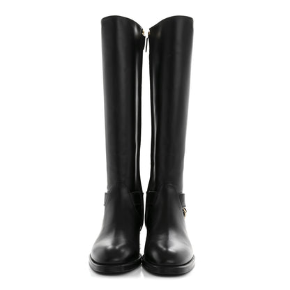 Chanel Calfskin Chain High Boots 38 Black 2 of 9