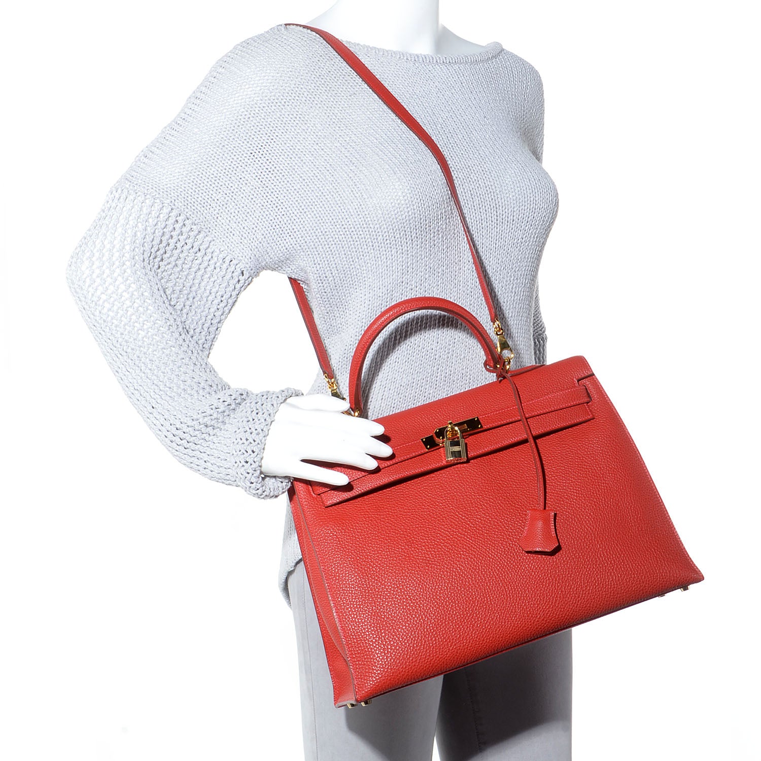 Hermes Togo Kelly Sellier 35 Rouge Garance 2 of 25