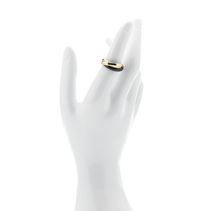 Cartier 18K White Yellow Gold Black Ceramic Trinity Ring 51 5.75 2 of 5