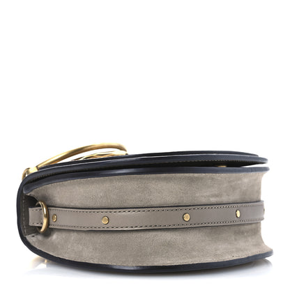 Chloe Calfskin Suede Small Nile Bracelet Bag Motty Grey 9 of 14
