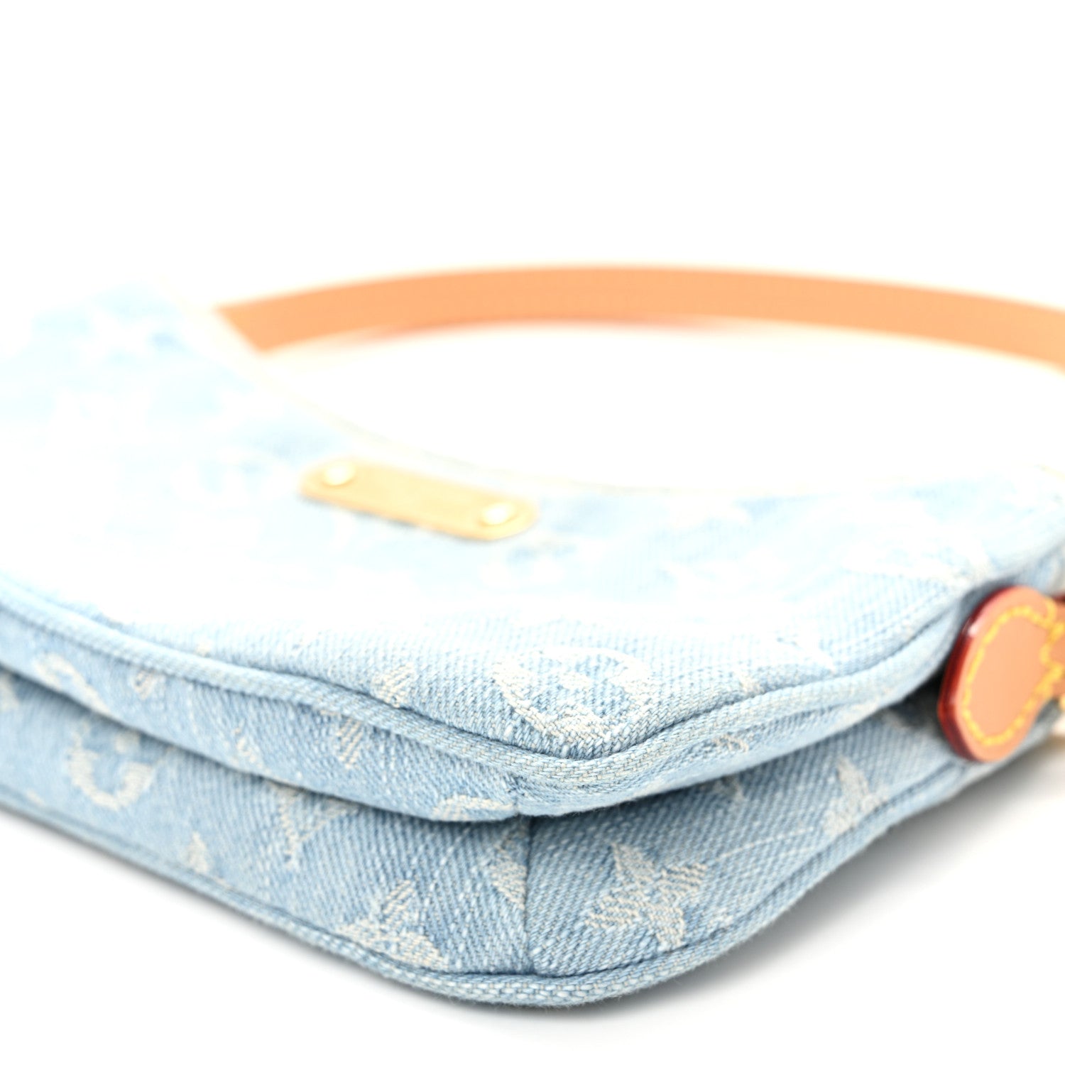 Louis Vuitton Monogram Denim Liv Pochette Sky Blue 10 of 10