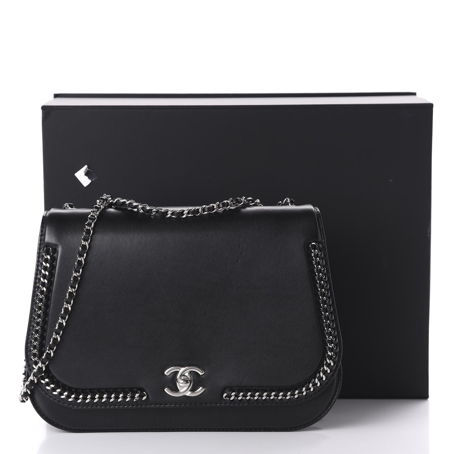 Chanel Calfskin Medium Braided Chic Flap Black 11 of 11