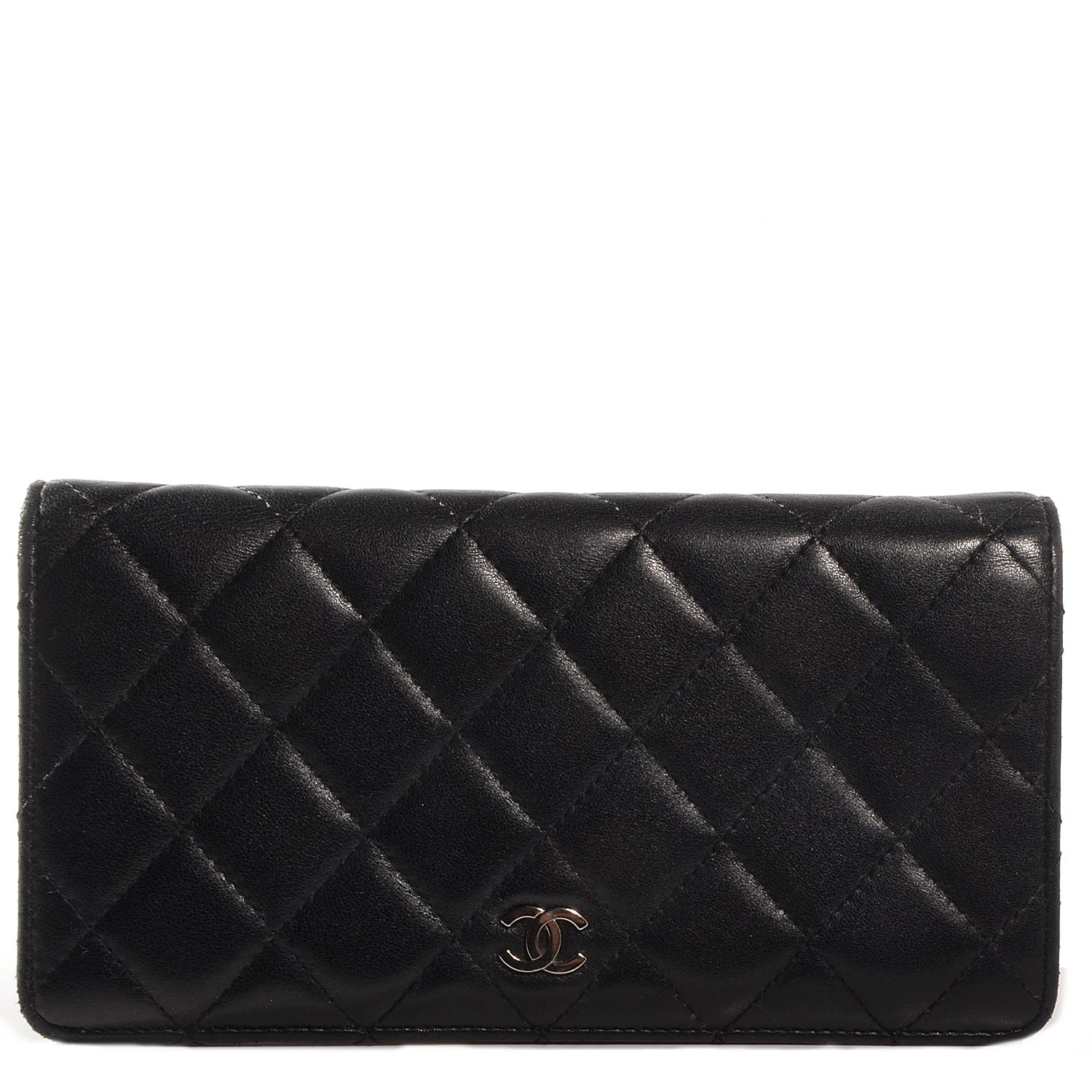 Chanel Lambskin Quilted Yen Wallet Black 1 of 8