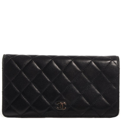 Chanel Lambskin Quilted Yen Wallet Black 1 of 8