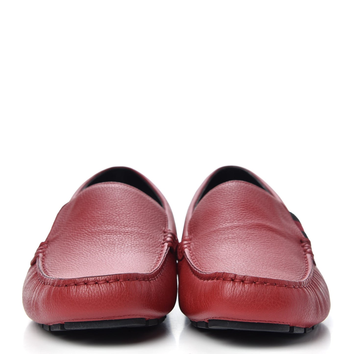 Calfskin Web Mens Driver Loafers 7 Red