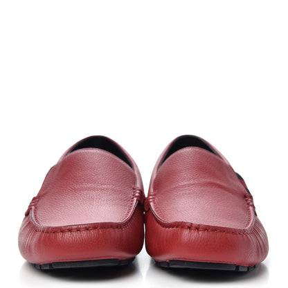 Gucci Calfskin Web Mens Driver Loafers 7 Red 2 of 11