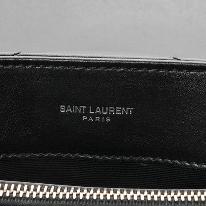 Saint Laurent Calfskin Y Quilted Monogram Small Loulou Chain Satchel Black 6 of 7