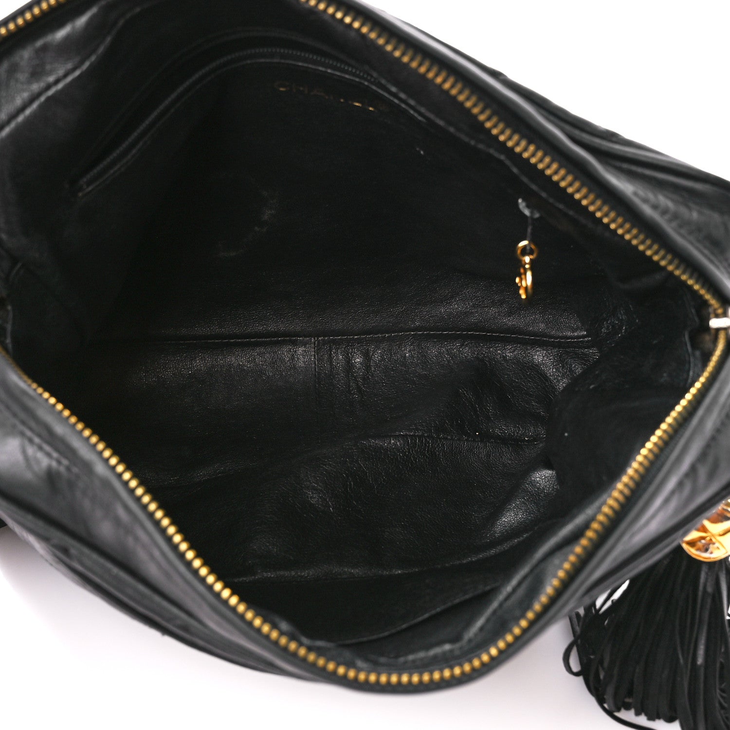 Chanel Lambskin Quilted Tassel Camera Case Black 5 of 12