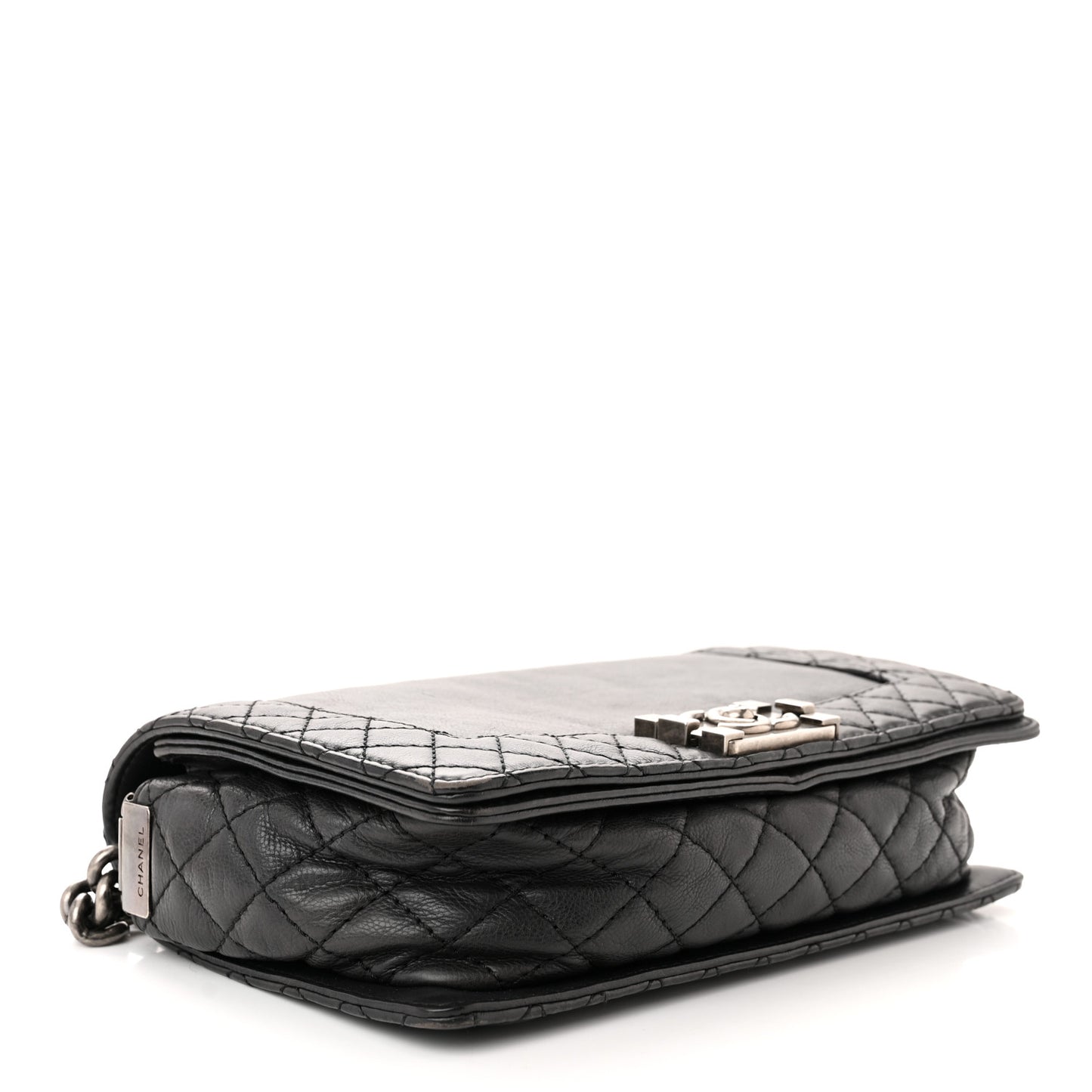 Calfskin Medium Boy Reverso Flap Black