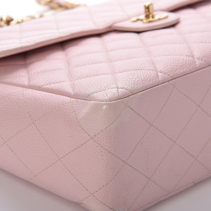 Chanel Caviar Jumbo Single Flap Pink 9 of 12