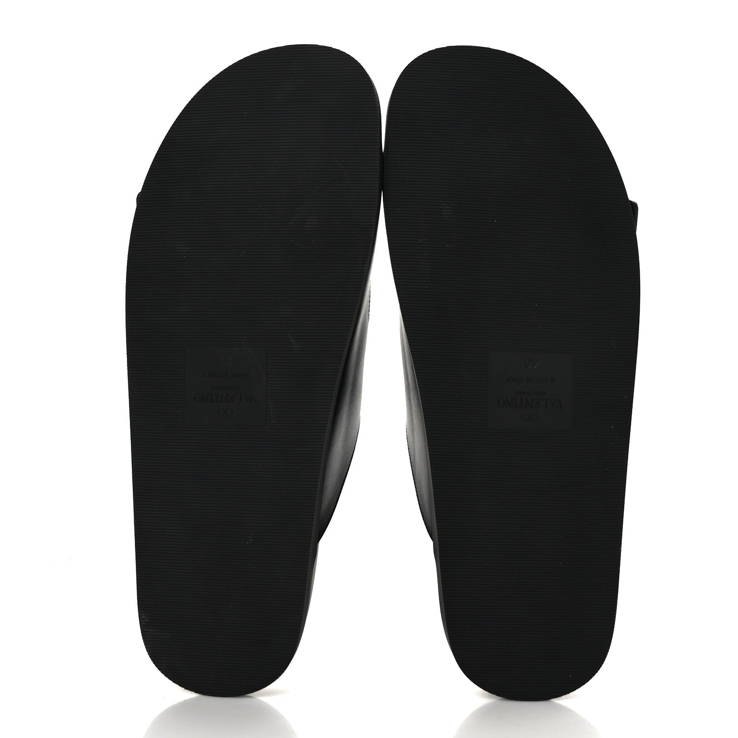 Valentino Garavani Nappa Roman Stud Slide Sandals 40 Black 5 of 8