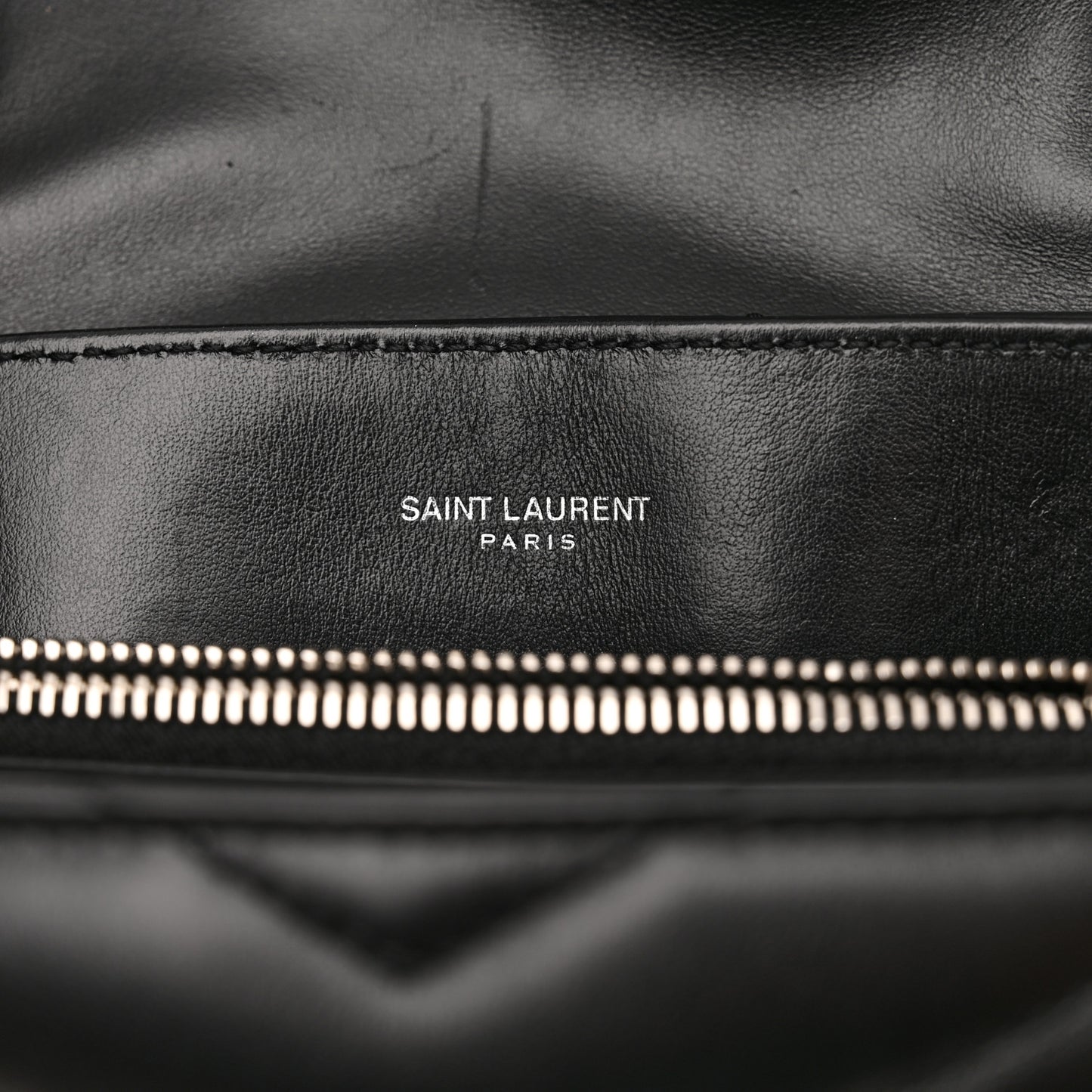 Calfskin Y Quilted Monogram Small Loulou Chain Satchel Black
