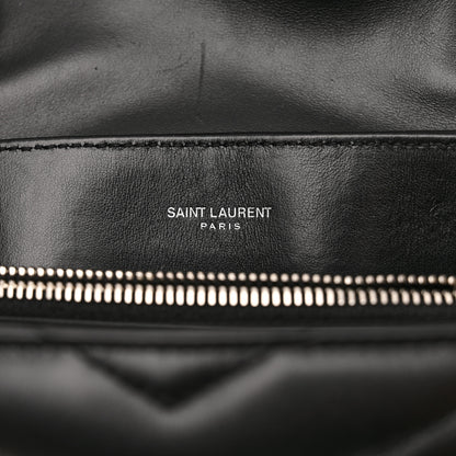 Saint Laurent Calfskin Y Quilted Monogram Small Loulou Chain Satchel Black 7 of 11