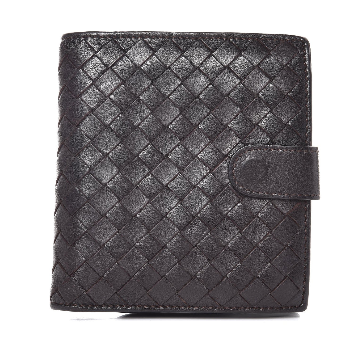 Nappa Intrecciato French Flap Wallet Ebano