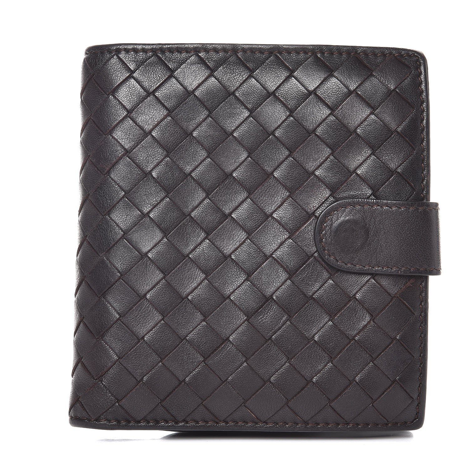 Bottega Veneta Nappa Intrecciato French Flap Wallet Ebano 1 of 11