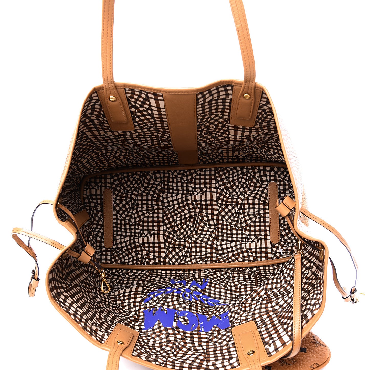 Visetos Large Liz Reversible Shopper Tote Cognac