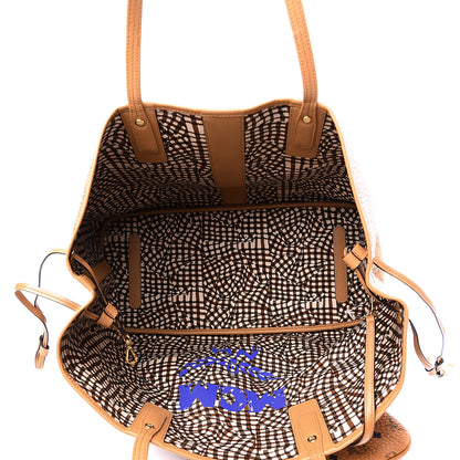 MCM Visetos Large Liz Reversible Shopper Tote Cognac 5 of 9