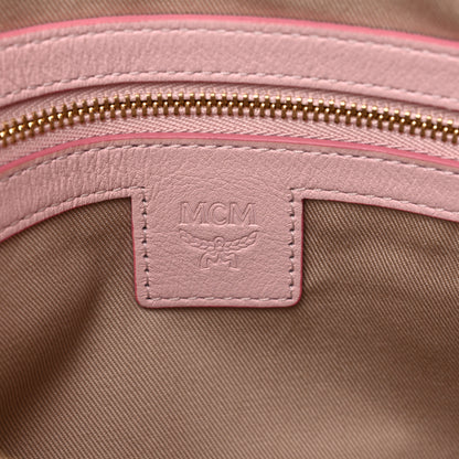 MCM Visetos Floral Leopard Wristlet Zip Pouch Pink 6 of 7