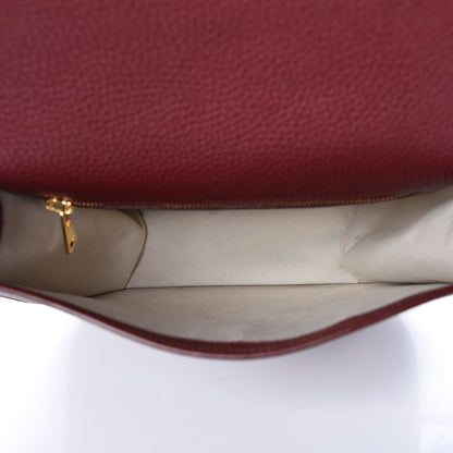 Tom Ford Calfskin Large T Clasp Tara Crossbody Bag Cabernet 5 of 13