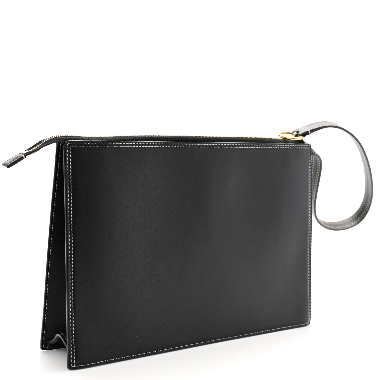 Celine Smooth Calfskin Ring Clutch Black 3 of 10