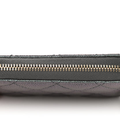 Chanel Iridescent Caviar Quilted Zip Coin Purse Black 7 of 8