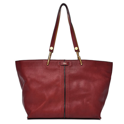 Chloe Grained Lambskin Keri Tote Dark Red 1 of 12