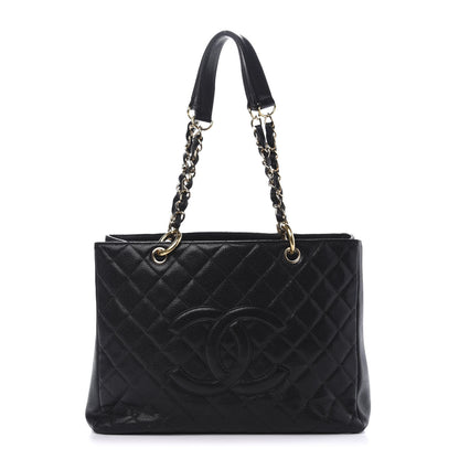 Chanel Caviar Quilted Grand Shopping Tote GST Black 1 of 9