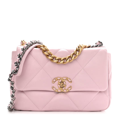 Chanel Lambskin Quilted Medium Chanel 19 Flap Light Pink 1 of 11