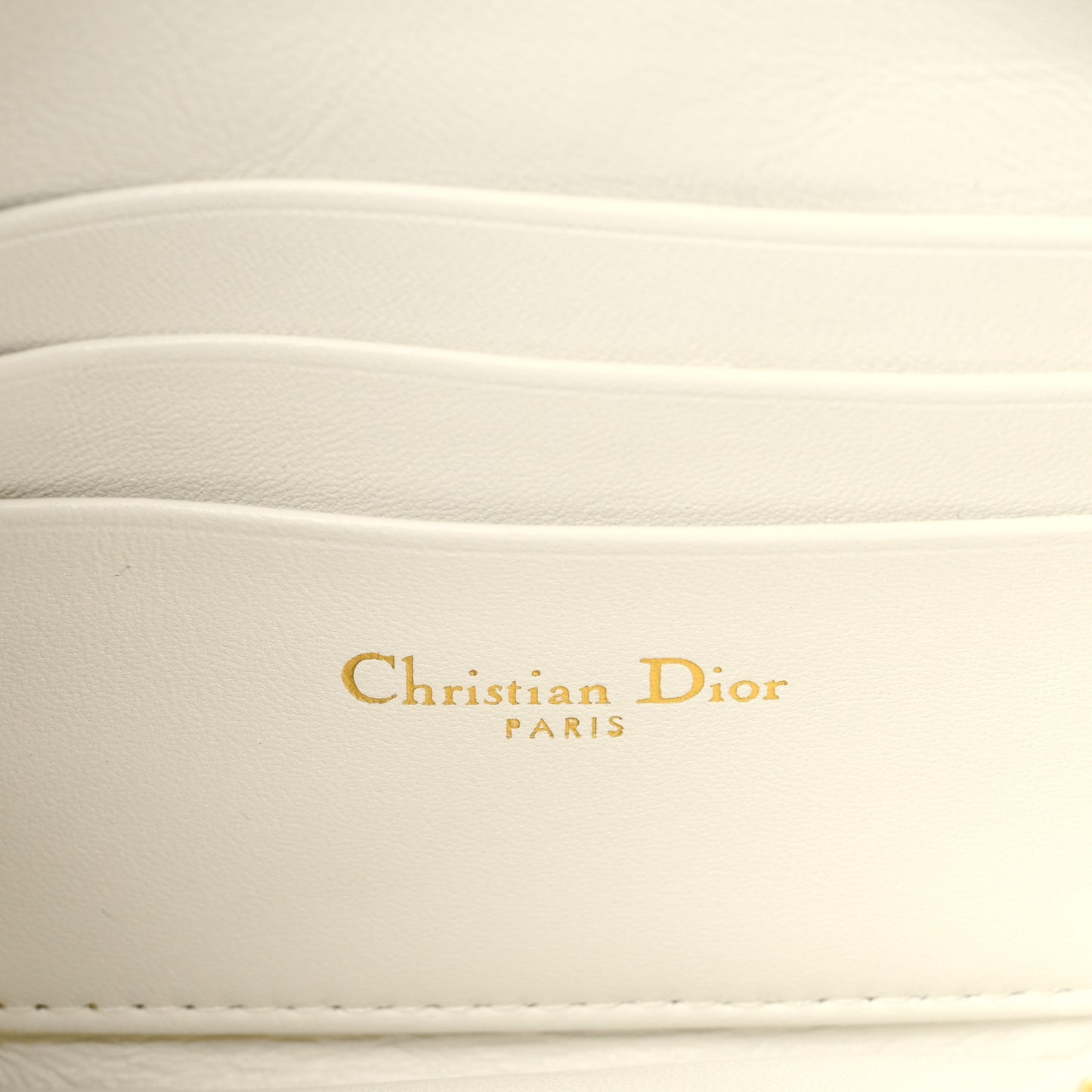 Lambskin Macrocannage Mini Dior Caro Bag White