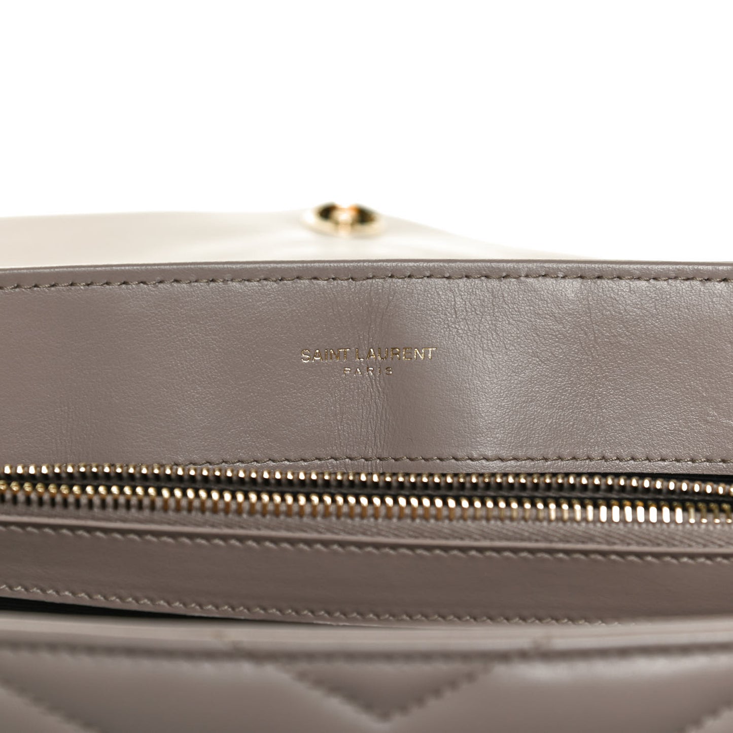 Calfskin Y Quilted Monogram Medium Loulou Chain Satchel Dark Beige