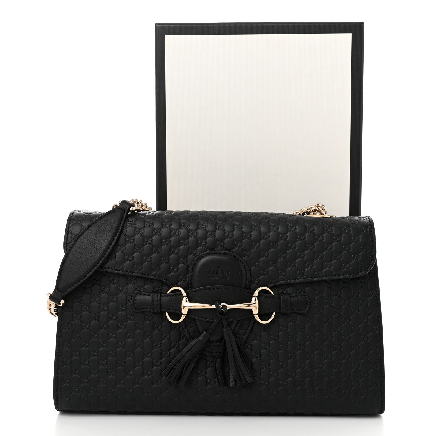 Gucci Microguccissima Medium Emily Chain Shoulder Bag Black 11 of 11